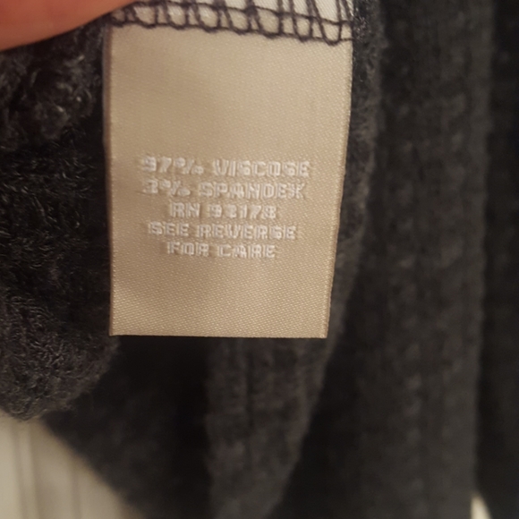 JOAN VASS GRAY ASSYMETRIC LT SWEATER TOP NUC - Picture 7 of 7